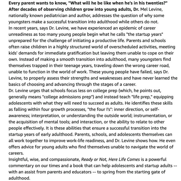 Ready OR Not Here Life Comes by Mel Levine hard Cover - Picture 4 of 10